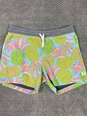 Chubbies Lounge Shores Men's Large Green Pineapples Loungewear 5.5" Tropical AOP